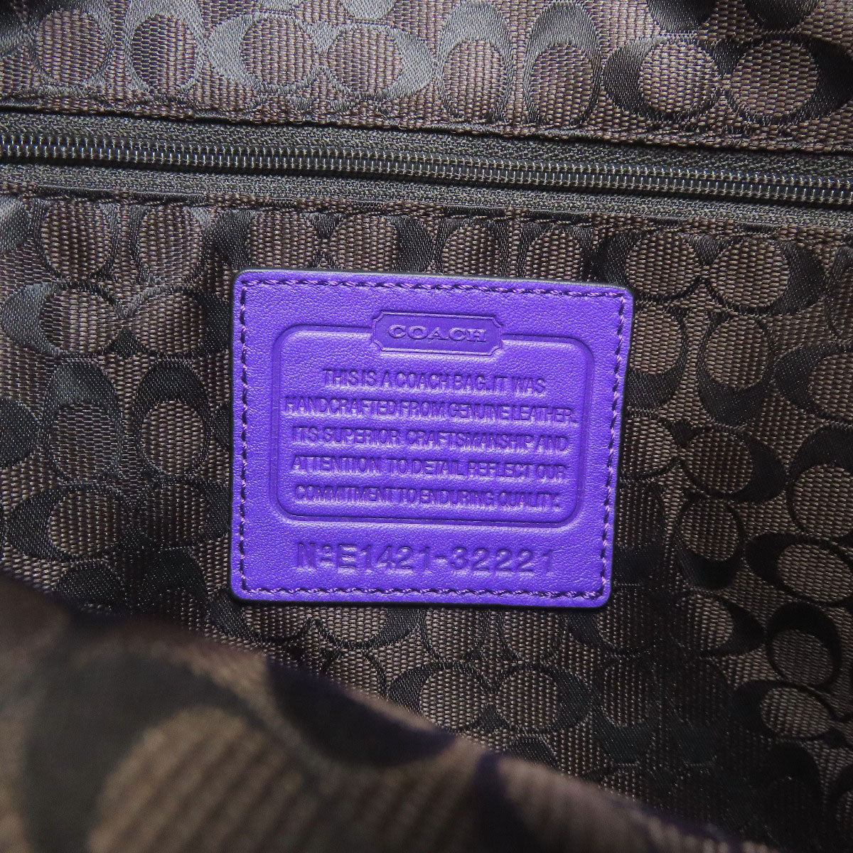 COACH コーチ 32221 ロゴ ハンドバッグ レザー レディース 中古