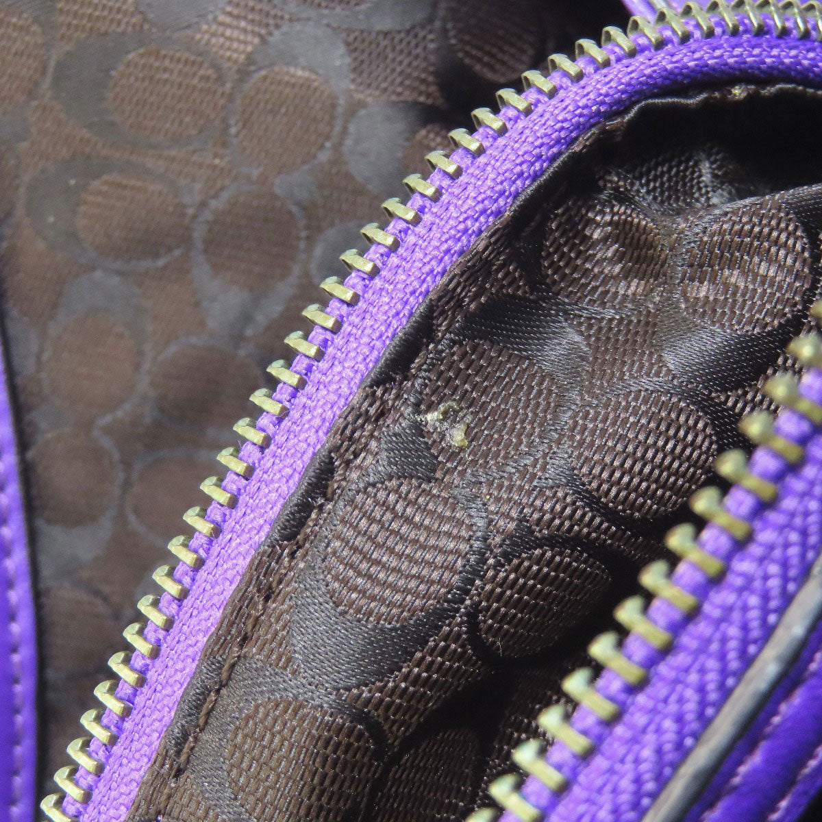 COACH コーチ 32221 ロゴ ハンドバッグ レザー レディース 中古