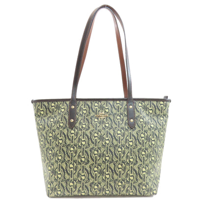 COACH コーチ F37854 チェーン柄 トートバッグ PVC レディース 中古