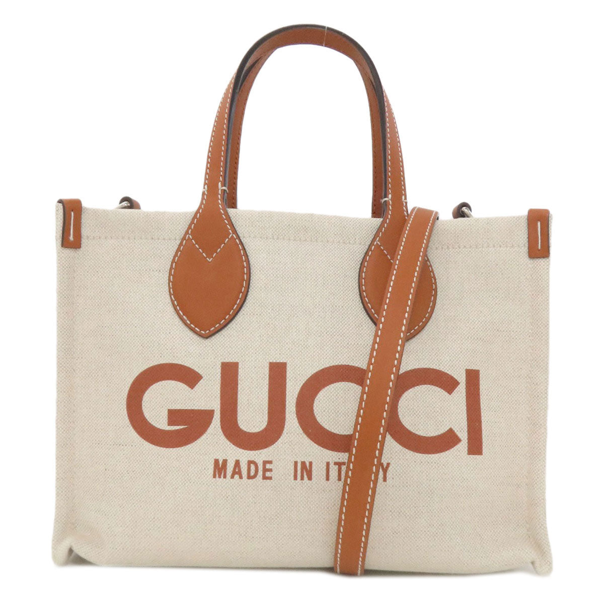 GUCCI グッチ 772144 グッチプリント スモール ハンドバッグ キャンバス レディース 中古