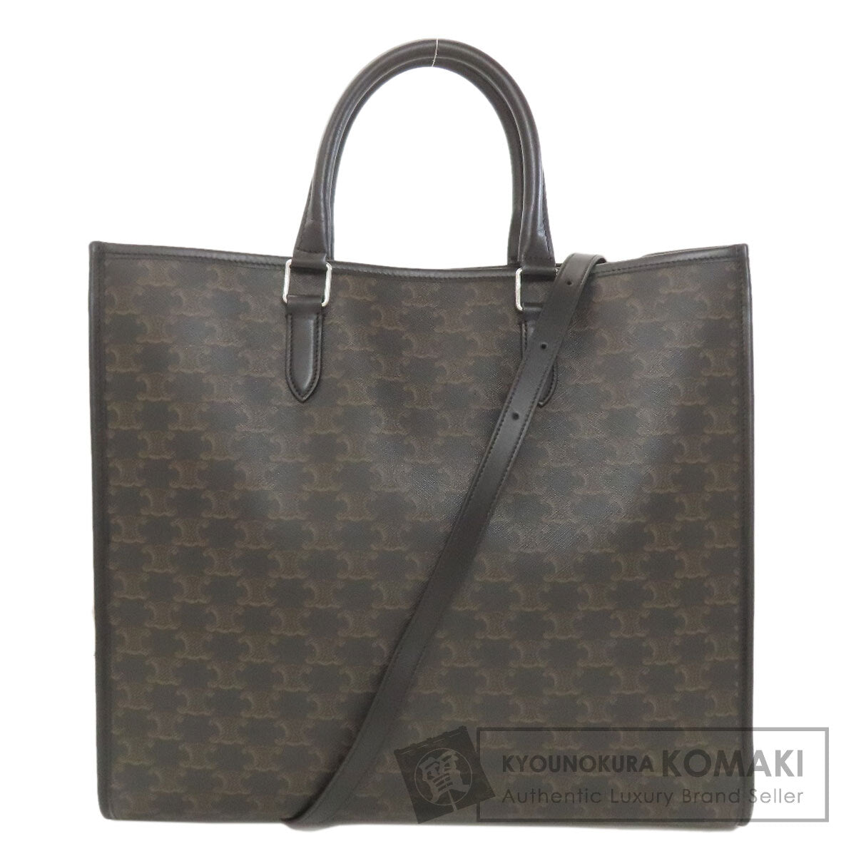 CELINE セリーヌ トリオンフ 2WAY ハンドバッグ PVC レディース 中古