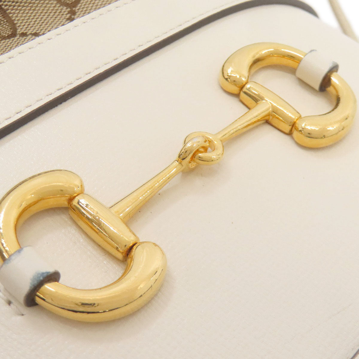 GUCCI グッチ 602118 ホースビット バケットバッグ GG ショルダーバッグ キャンバス レディース 中古