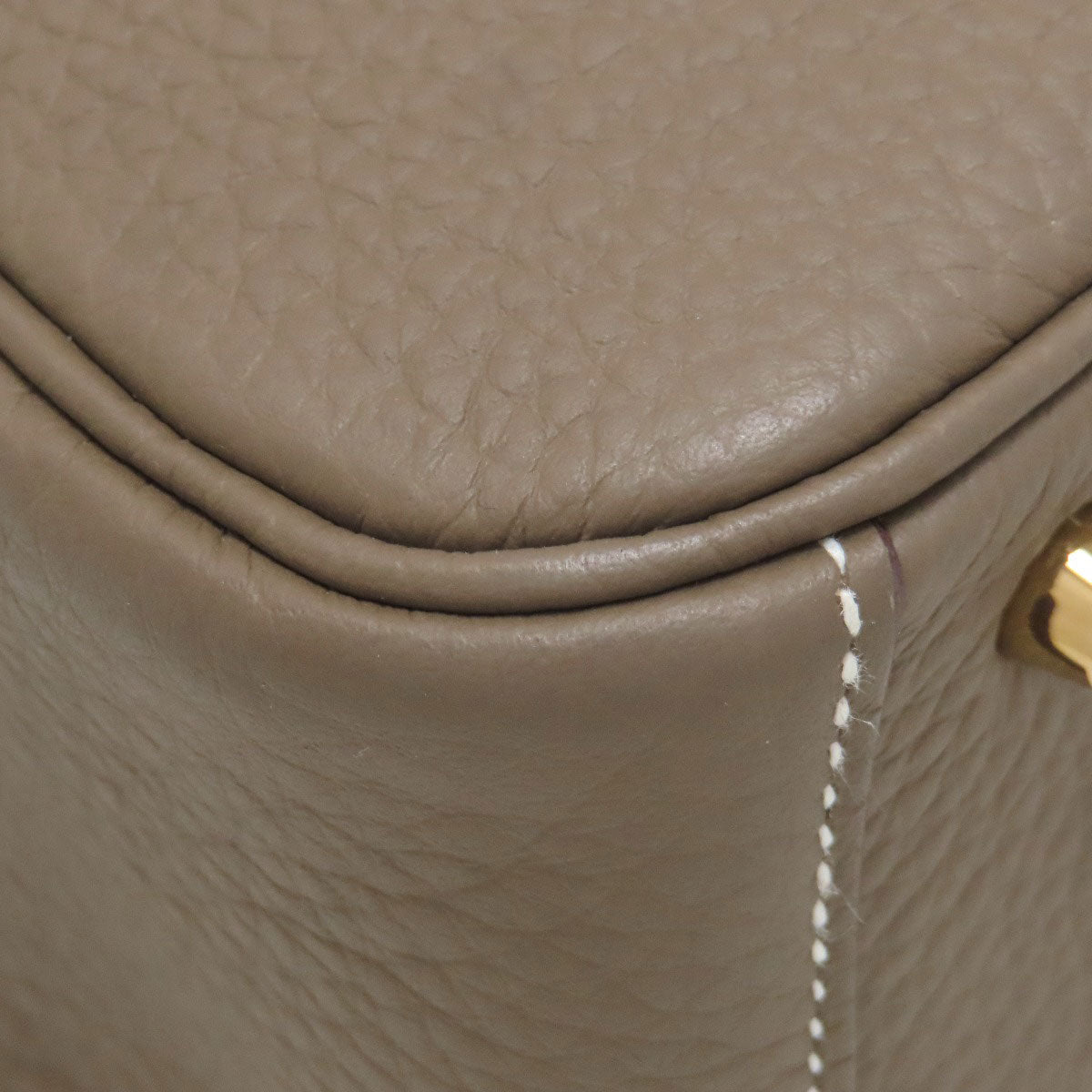 HERMES エルメス リンディ 20 ミニ エトープ ゴールド金具 ハンドバッグ トリヨン レディース 中古