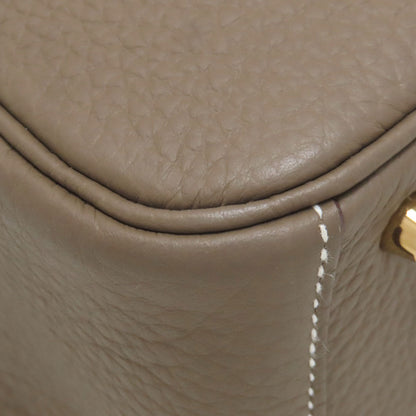 HERMES エルメス リンディ 20 ミニ エトープ ゴールド金具 ハンドバッグ トリヨン レディース 中古