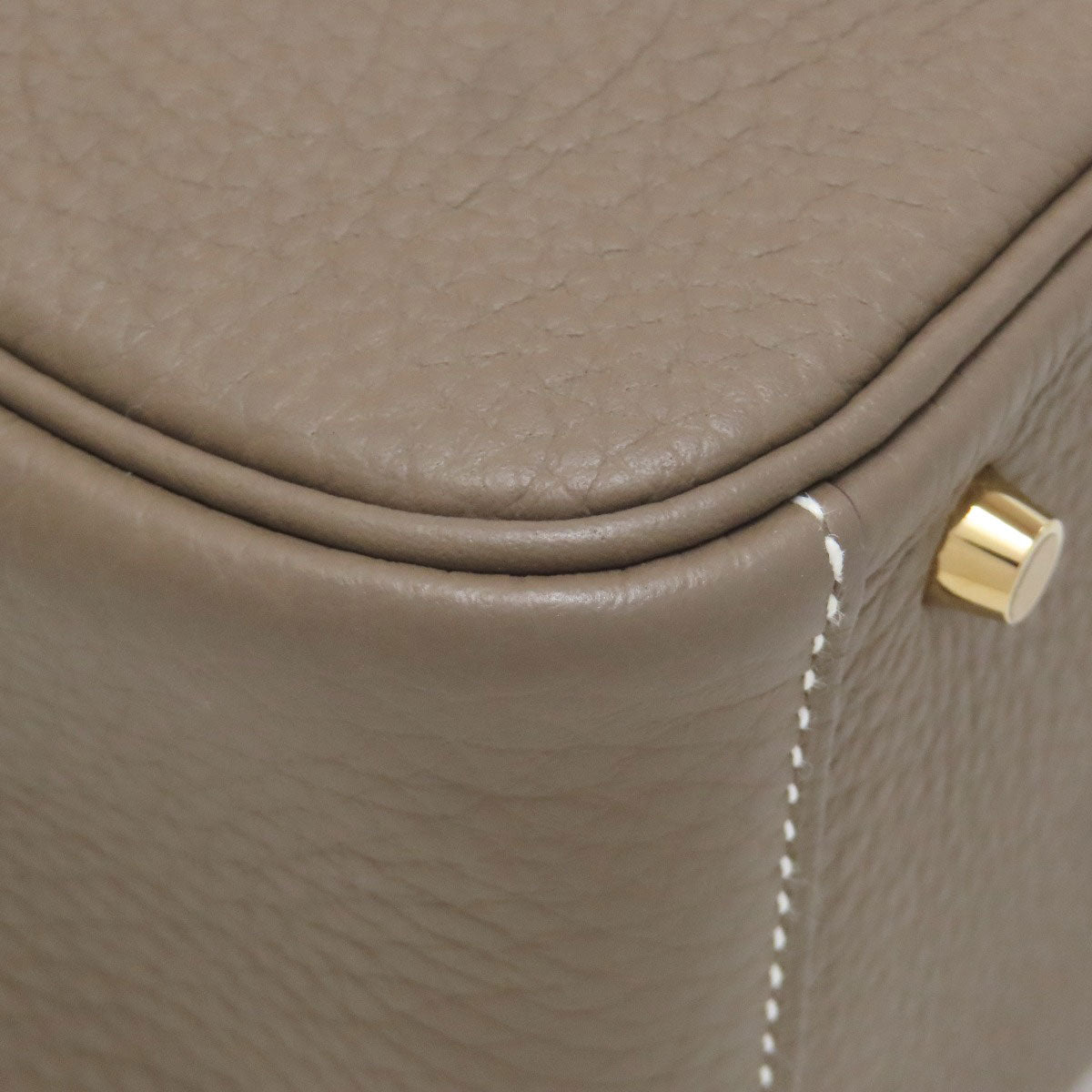 HERMES エルメス リンディ 20 ミニ エトープ ゴールド金具 ハンドバッグ トリヨン レディース 中古