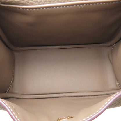 HERMES エルメス リンディ 20 ミニ エトープ ゴールド金具 ハンドバッグ トリヨン レディース 中古