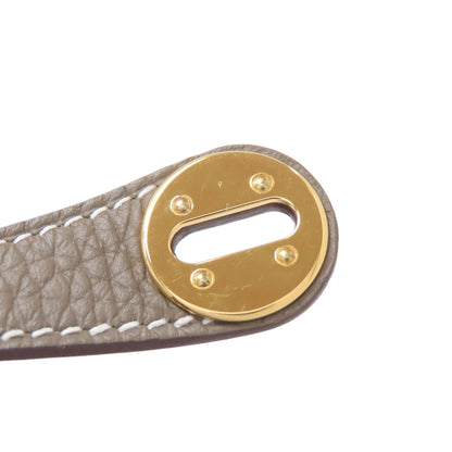 HERMES エルメス リンディ 20 ミニ エトープ ゴールド金具 ハンドバッグ トリヨン レディース 中古