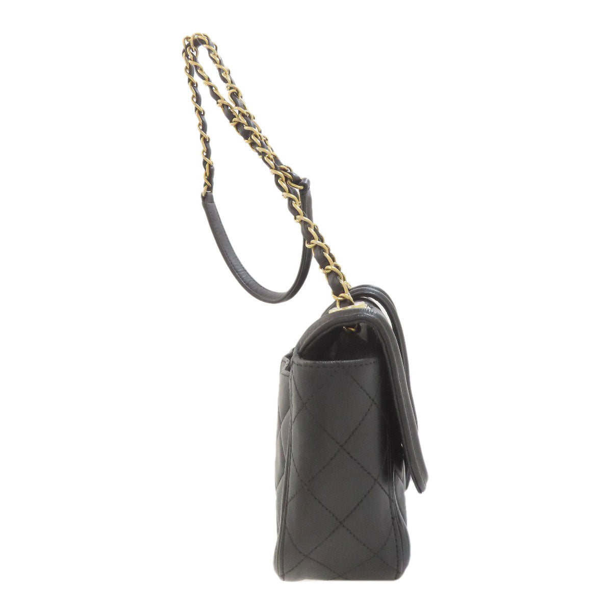 CHANEL シャネル チェーンショルダー マトラッセ ゴールド金具 ショルダーバッグ ラムスキン レディース 中古