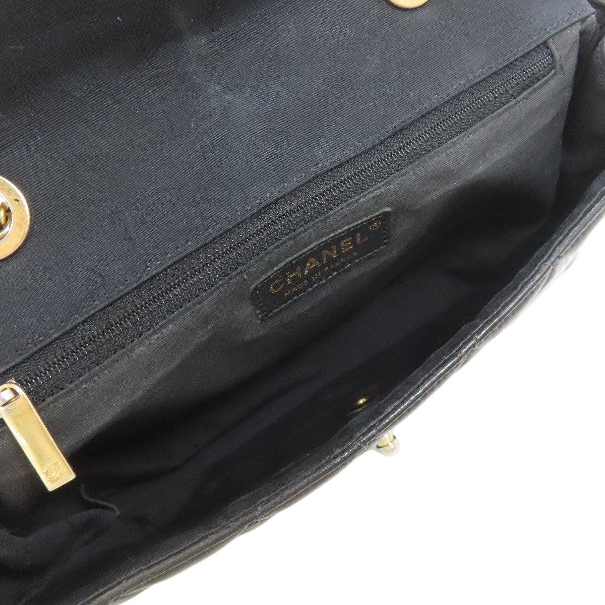 CHANEL シャネル チェーンショルダー マトラッセ ゴールド金具 ショルダーバッグ ラムスキン レディース 中古