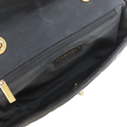 CHANEL シャネル チェーンショルダー マトラッセ ゴールド金具 ショルダーバッグ ラムスキン レディース 中古