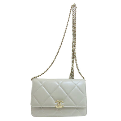 CHANEL シャネル チェーンショルダー マトラッセ ゴールド金具 ショルダーバッグ ラムスキン レディース 中古