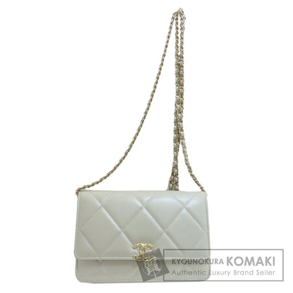 CHANEL シャネル チェーンショルダー マトラッセ ゴールド金具 ショルダーバッグ ラムスキン レディース 中古