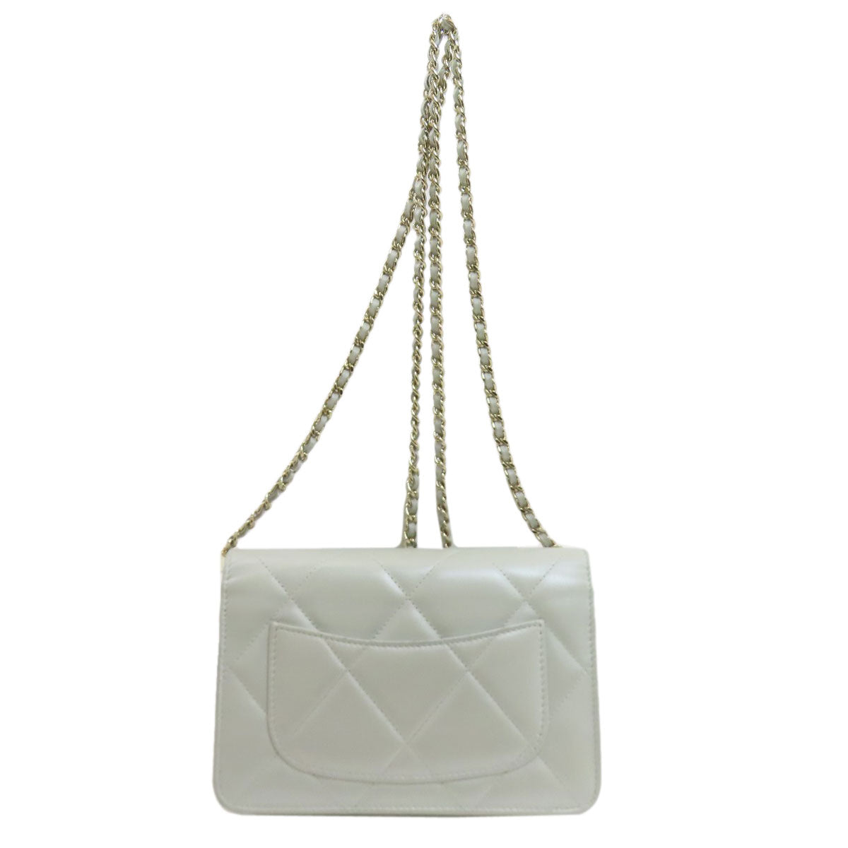 CHANEL シャネル チェーンショルダー マトラッセ ゴールド金具 ショルダーバッグ ラムスキン レディース 中古