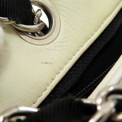 CHANEL シャネル マドモアゼル ボーリングバッグ シルバー金具 ショルダーバッグ エナメル レディース 中古