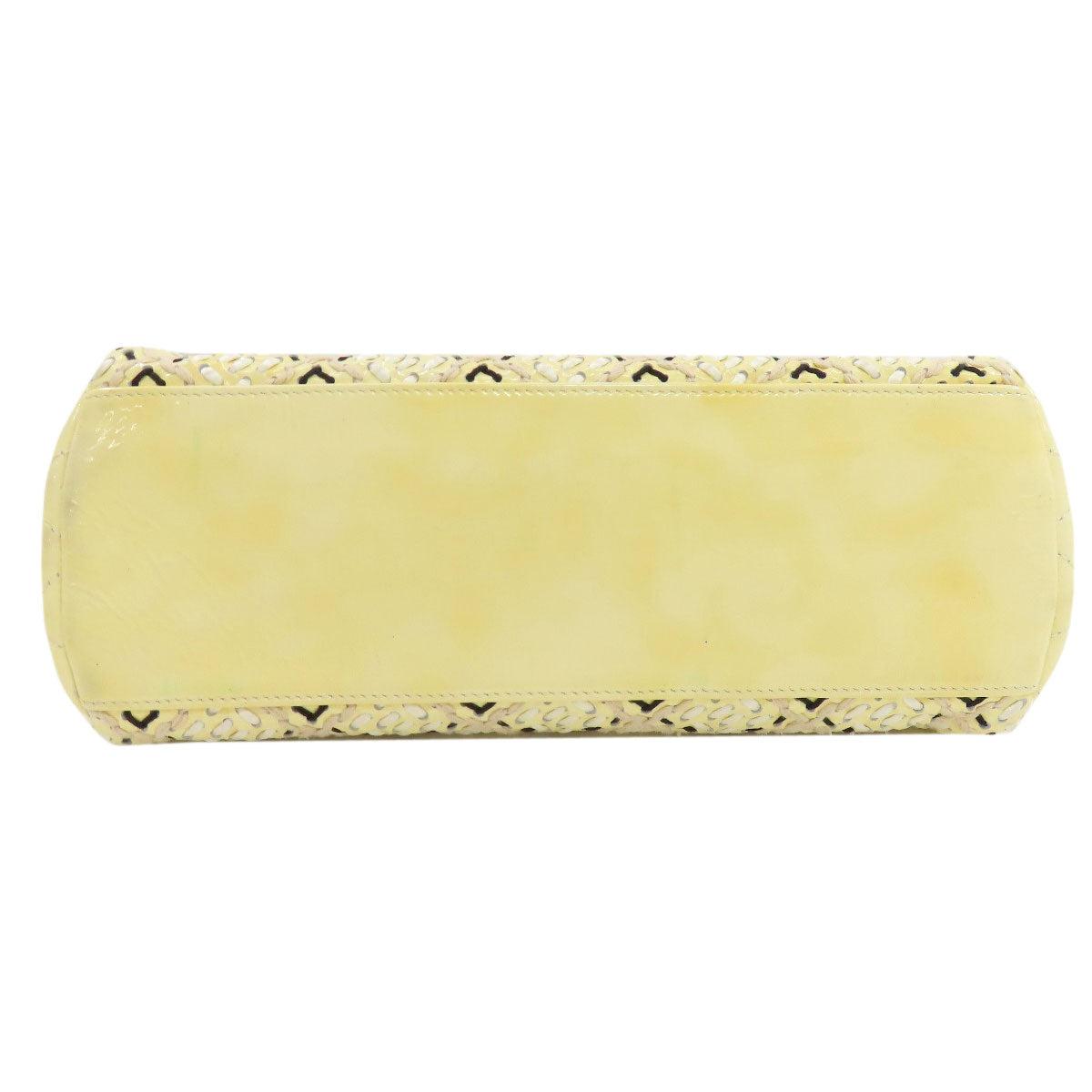 CHANEL シャネル マドモアゼル ボーリングバッグ シルバー金具 ショルダーバッグ エナメル レディース 中古