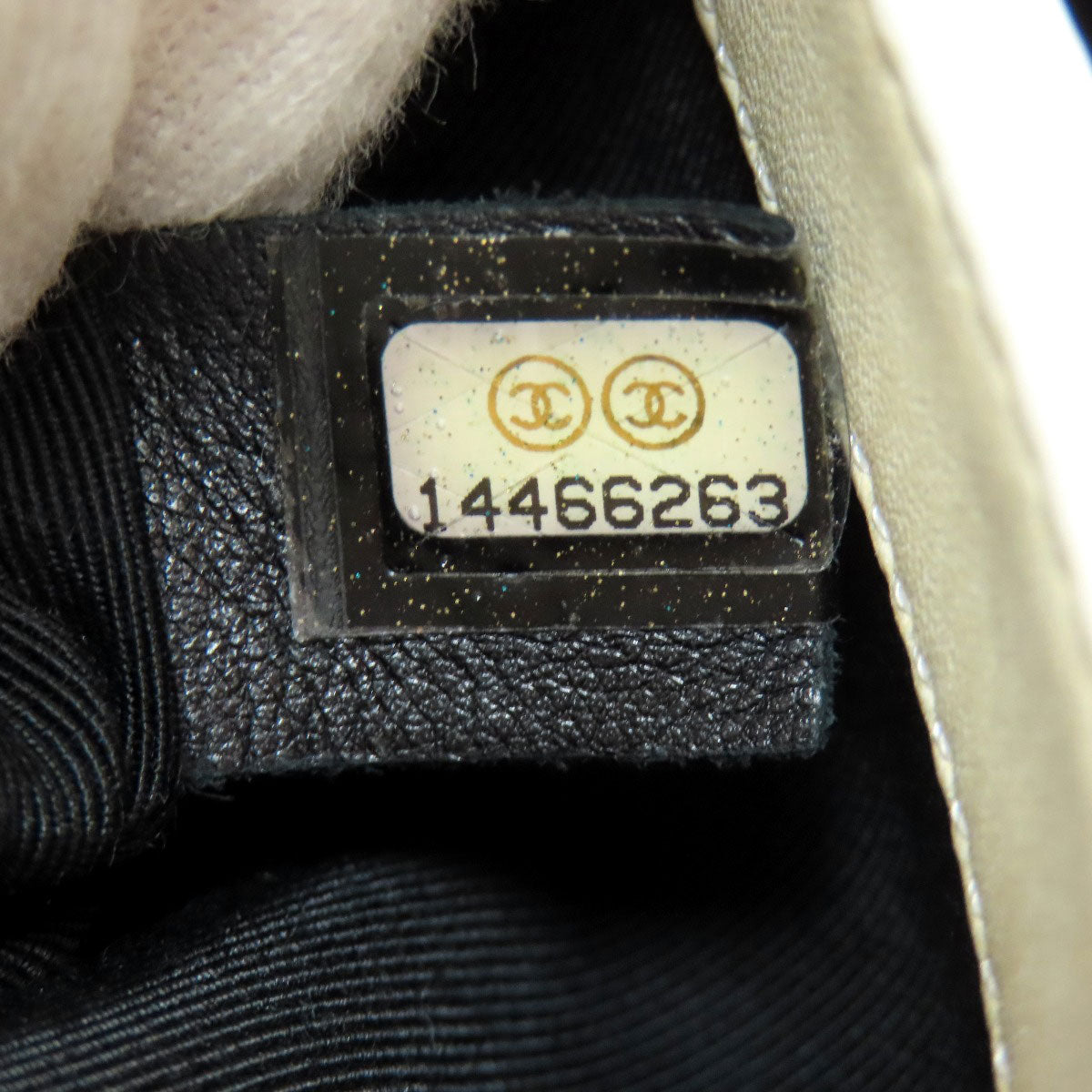 CHANEL シャネル マドモアゼル ボーリングバッグ シルバー金具 ショルダーバッグ エナメル レディース 中古