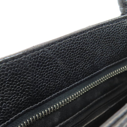 CHANEL シャネル 復刻トート シルバー金具 トートバッグ グレインド カーフスキン レディース 中古