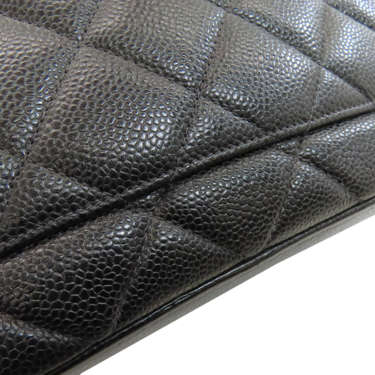 CHANEL シャネル 復刻トート シルバー金具 トートバッグ グレインド カーフスキン レディース 中古