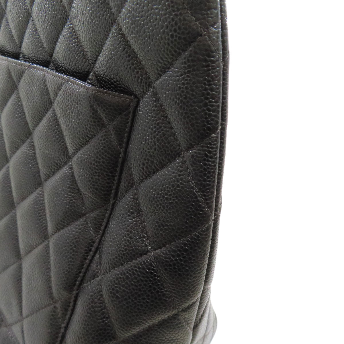 CHANEL シャネル 復刻トート シルバー金具 トートバッグ グレインド カーフスキン レディース 中古