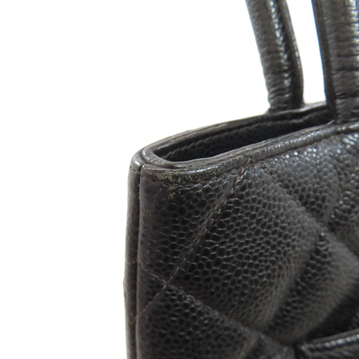 CHANEL シャネル 復刻トート シルバー金具 トートバッグ グレインド カーフスキン レディース 中古