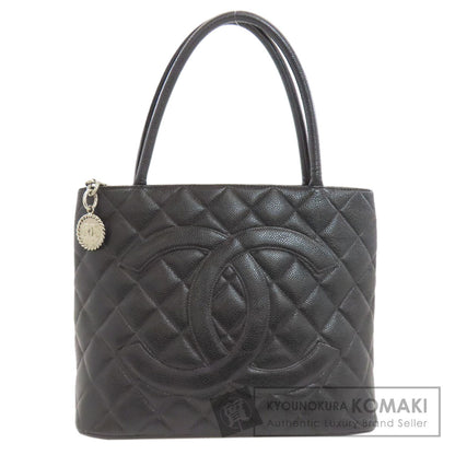 CHANEL シャネル 復刻トート シルバー金具 トートバッグ グレインド カーフスキン レディース 中古