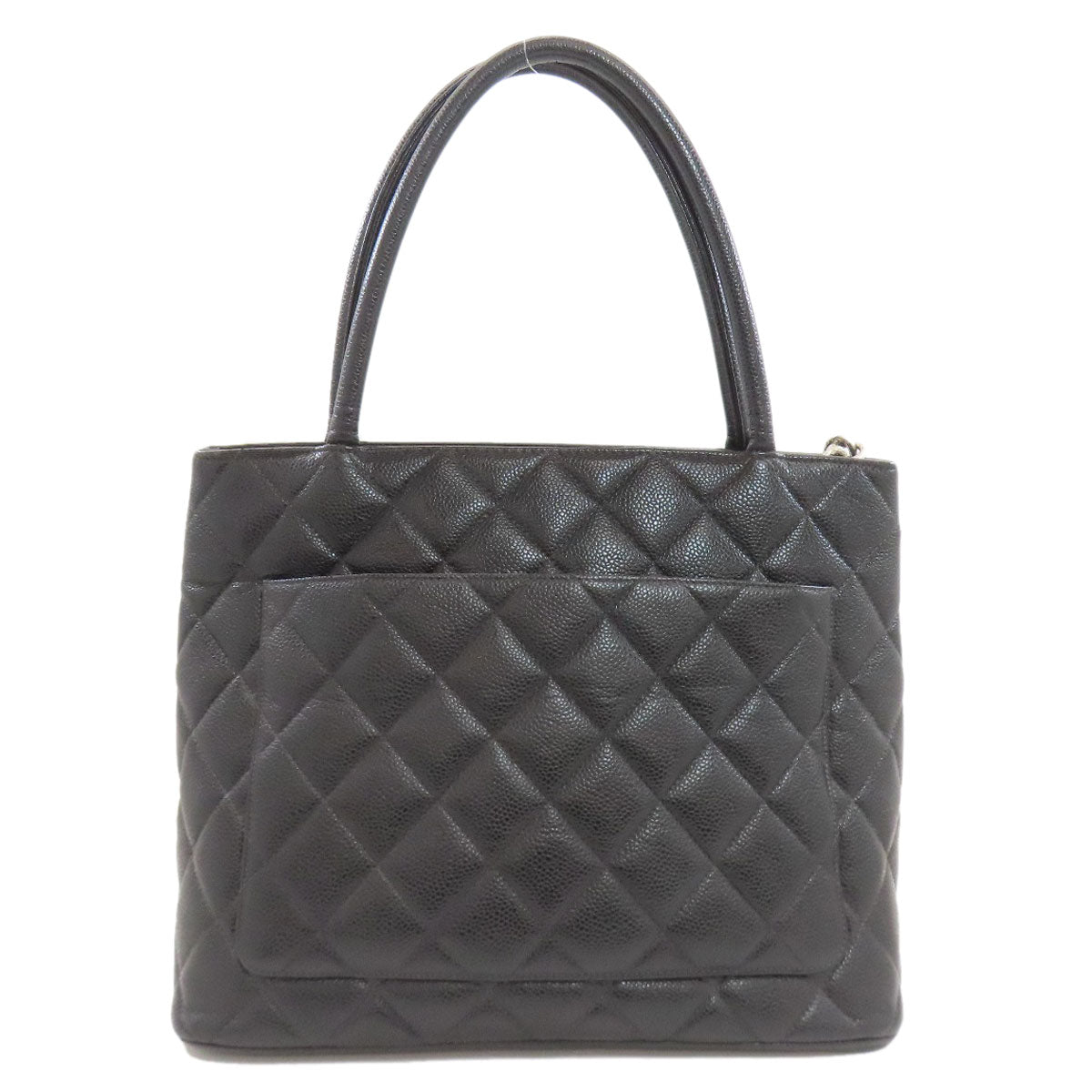 CHANEL シャネル 復刻トート シルバー金具 トートバッグ グレインド カーフスキン レディース 中古