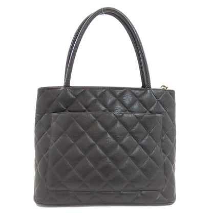 CHANEL シャネル 復刻トート シルバー金具 トートバッグ グレインド カーフスキン レディース 中古