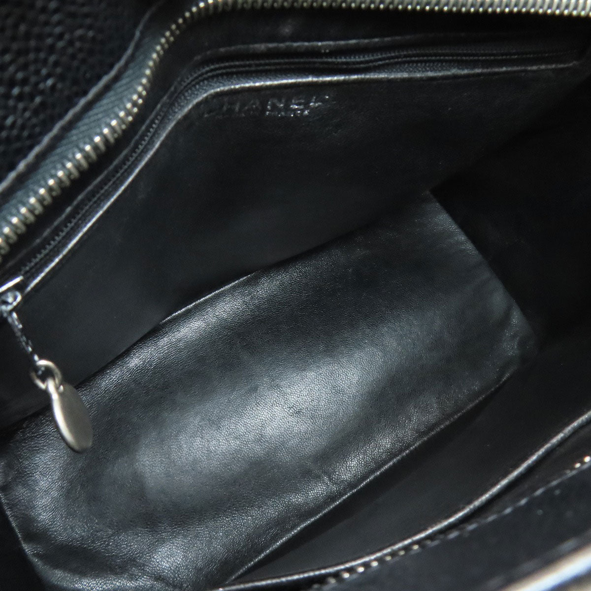 CHANEL シャネル 復刻トート シルバー金具 トートバッグ グレインド カーフスキン レディース 中古