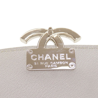 CHANEL シャネル ハーフココマーク シルバー金具 ショルダーバッグ カーフ レディース 中古