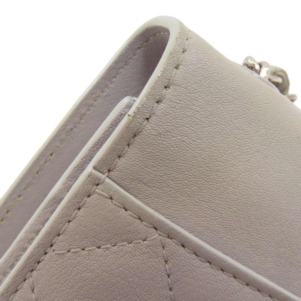 CHANEL シャネル ハーフココマーク シルバー金具 ショルダーバッグ カーフ レディース 中古