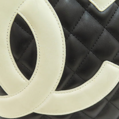 CHANEL シャネル カンボンライン シルバー金具 トートバッグ カーフ レディース 中古