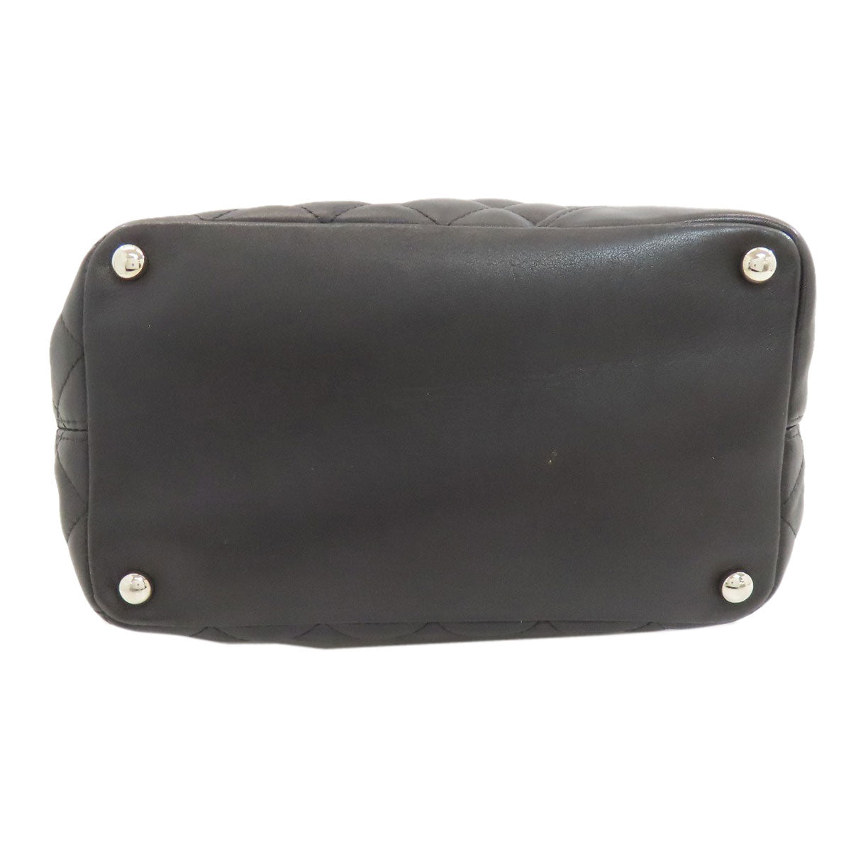 CHANEL シャネル カンボンライン シルバー金具 トートバッグ カーフ レディース 中古