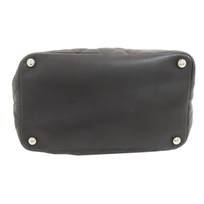 CHANEL シャネル カンボンライン シルバー金具 トートバッグ カーフ レディース 中古