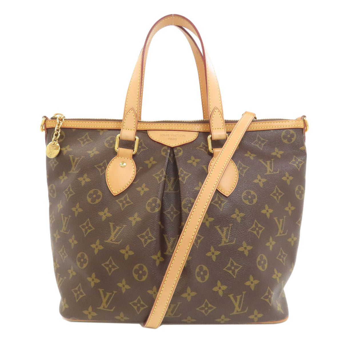 LOUIS VUITTON ルイヴィトン M40145 パレルモPM トートバッグ モノグラムキャンバス レディース 中古