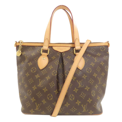LOUIS VUITTON ルイヴィトン M40145 パレルモPM トートバッグ モノグラムキャンバス レディース 中古