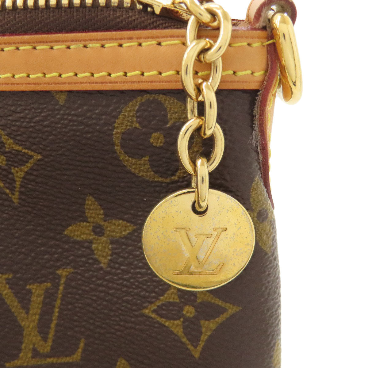 LOUIS VUITTON ルイヴィトン M40145 パレルモPM トートバッグ モノグラムキャンバス レディース 中古