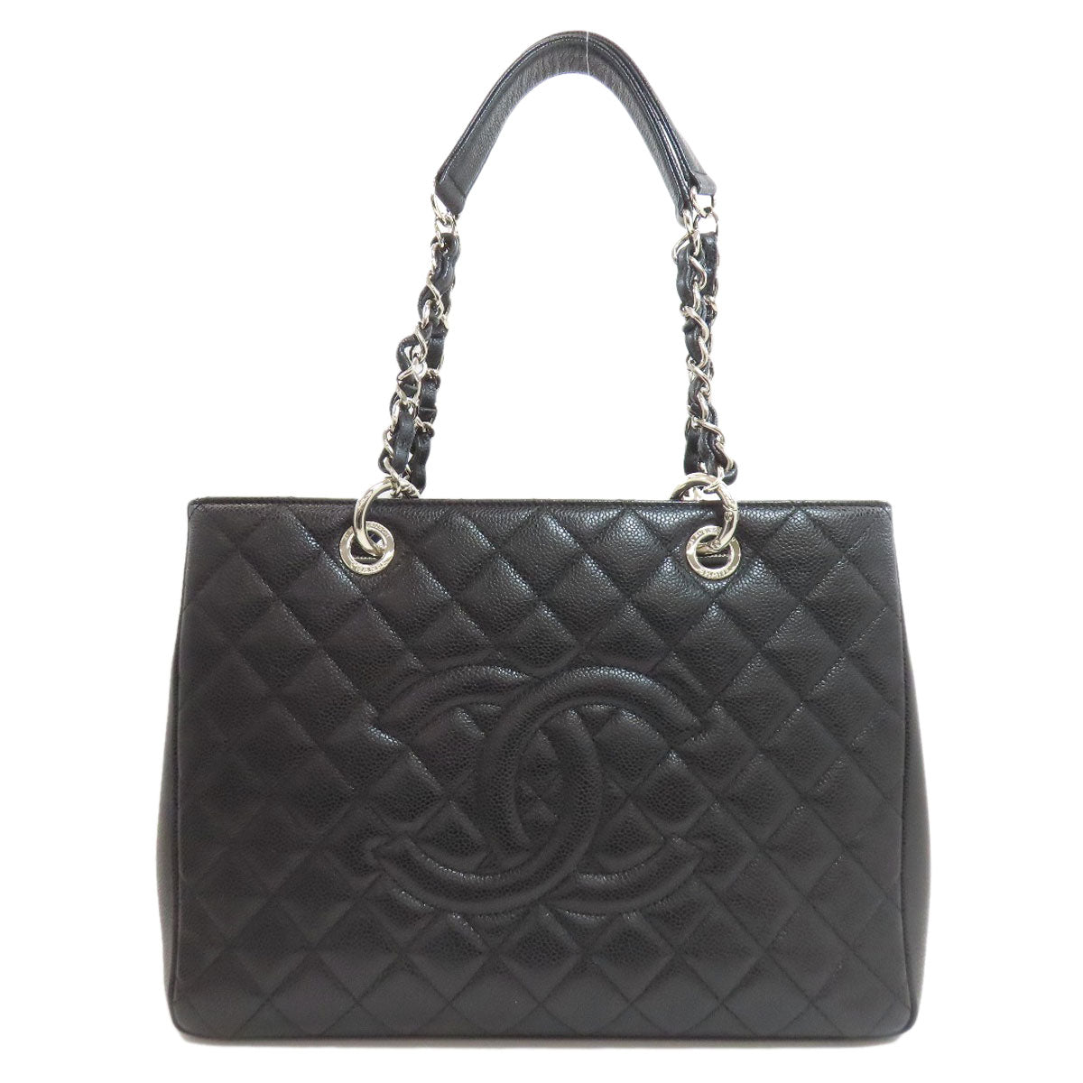 CHANEL シャネル マトラッセ シルバー金具 トートバッグ グレインド カーフスキン レディース 中古