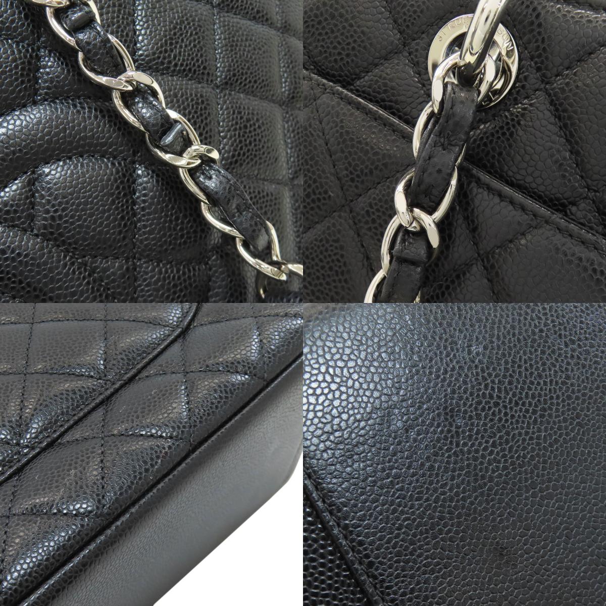 CHANEL シャネル マトラッセ シルバー金具 トートバッグ グレインド カーフスキン レディース 中古