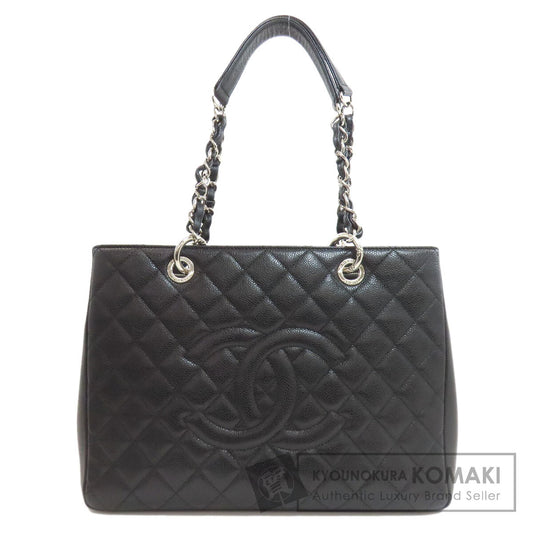 CHANEL シャネル マトラッセ シルバー金具 トートバッグ グレインド カーフスキン レディース 中古