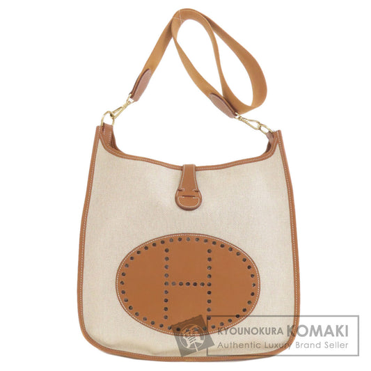 HERMES エルメス エブリン1 GM ゴールド ゴールド金具 ショルダーバッグ トワルアッシュ レディース 中古