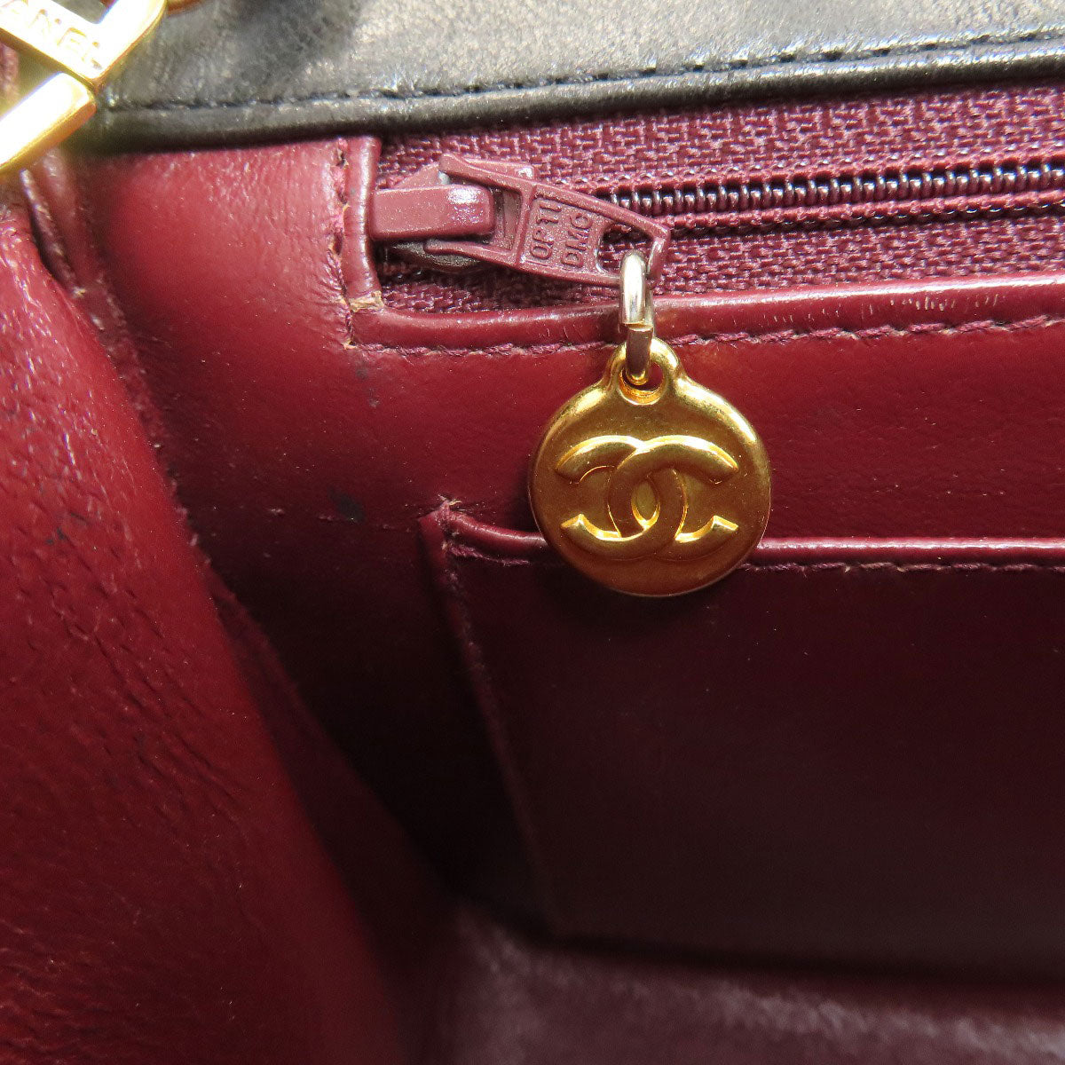 CHANEL シャネル マドモアゼル チェーンショルダー ゴールド金具 ショルダーバッグ ラムスキン レディース 中古