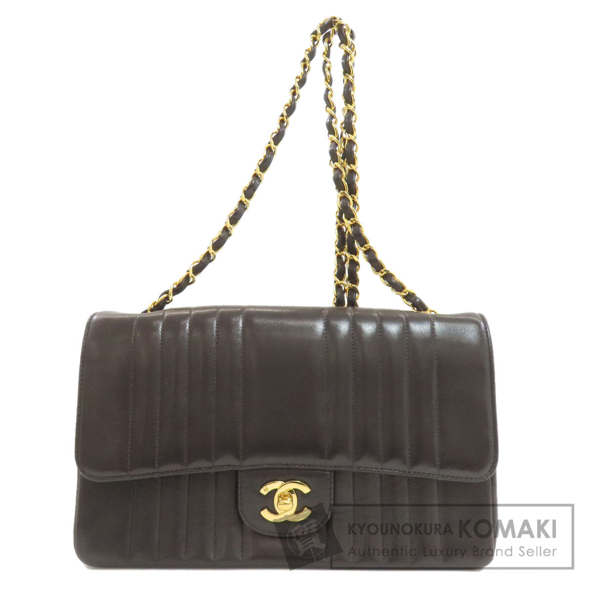 CHANEL シャネル マドモアゼル チェーンショルダー ゴールド金具 ショルダーバッグ ラムスキン レディース 中古