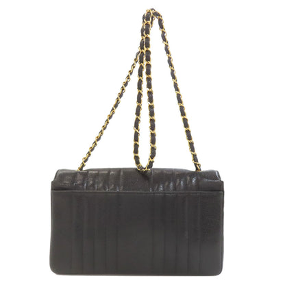 CHANEL シャネル マドモアゼル チェーンショルダー ゴールド金具 ショルダーバッグ グレインド カーフスキン レディース 中古