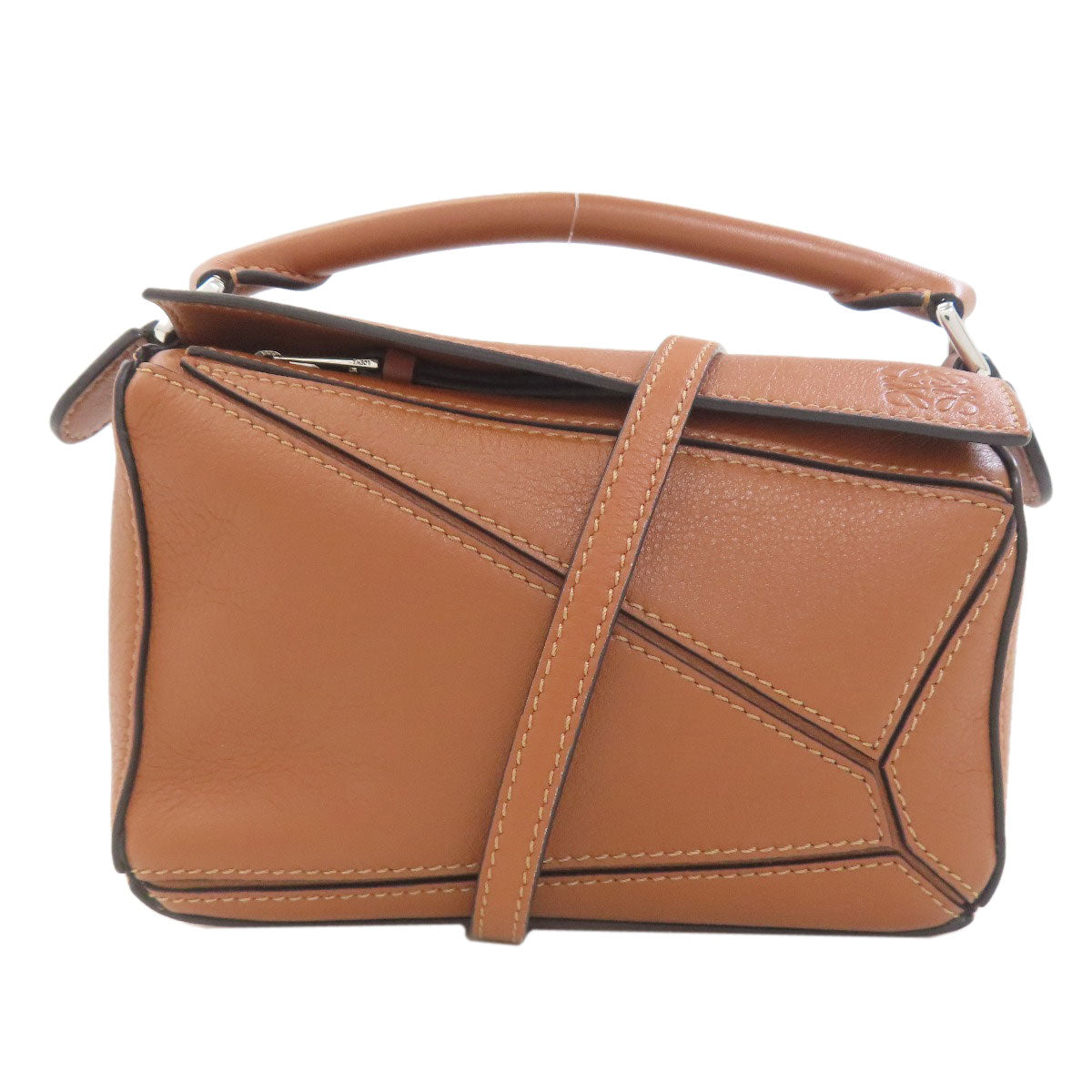 LOEWE ロエベ パズルバッグ ミニ 2WAY ハンドバッグ カーフ レディース 中古