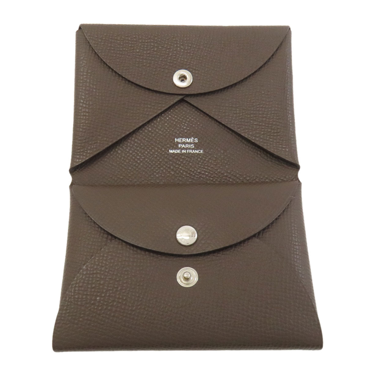 HERMES エルメス カルヴィデュオ エコルセ シルバー金具 カードケース エプソン レディース 中古