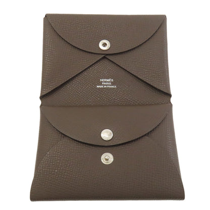 HERMES エルメス カルヴィデュオ エコルセ シルバー金具 カードケース エプソン レディース 中古