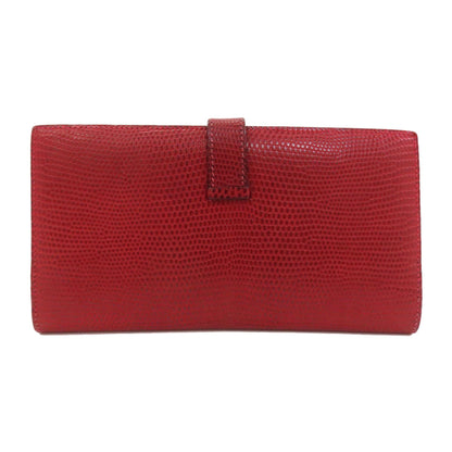 HERMES エルメス ベアンクラシック シルバー金具 長財布（小銭入れあり） リザード レディース 中古