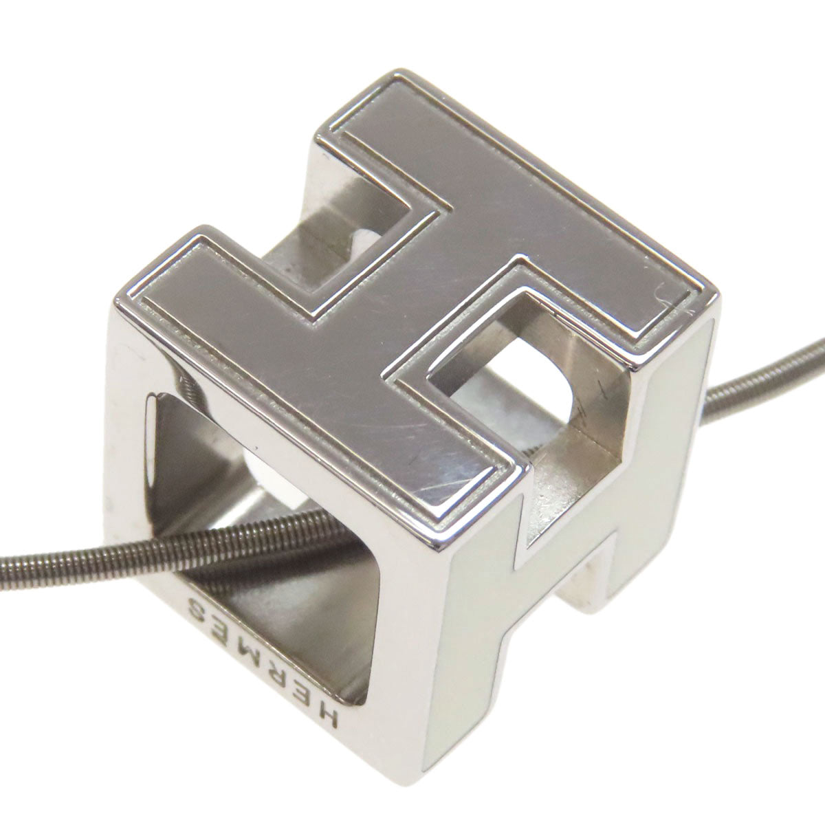 HERMES エルメス Hキューブ ネックレス 金属製 レディース 中古