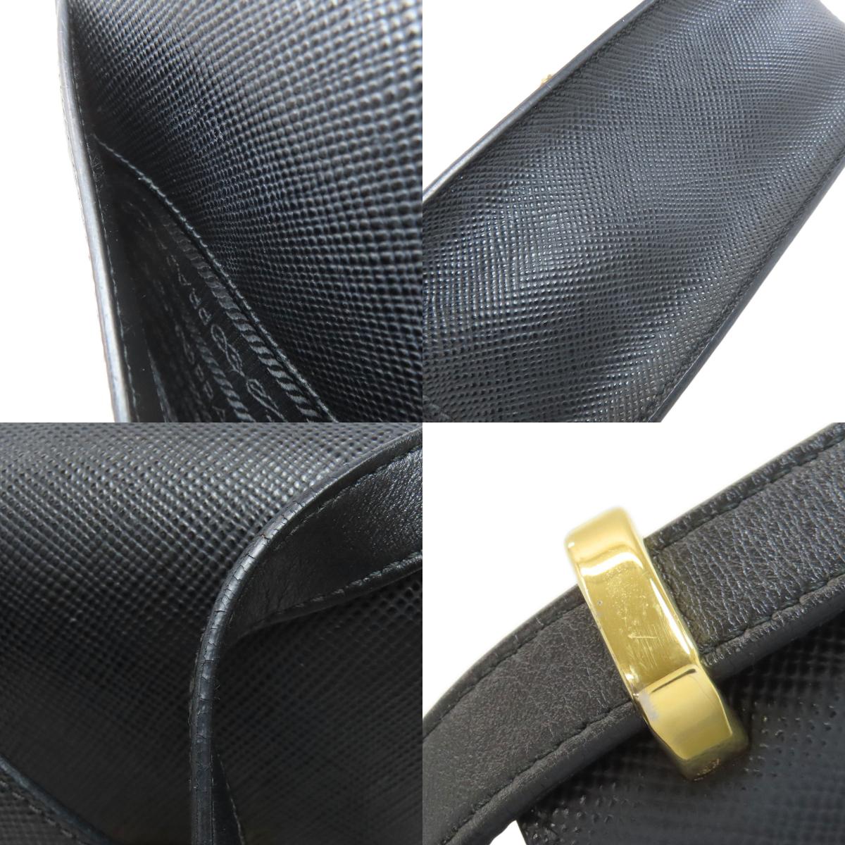 PRADA プラダ ロゴ金具 ショルダーバッグ サフィアーノ レディース 中古