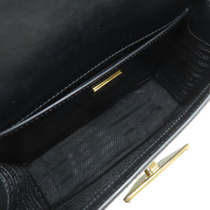 PRADA プラダ ロゴ金具 ショルダーバッグ サフィアーノ レディース 中古